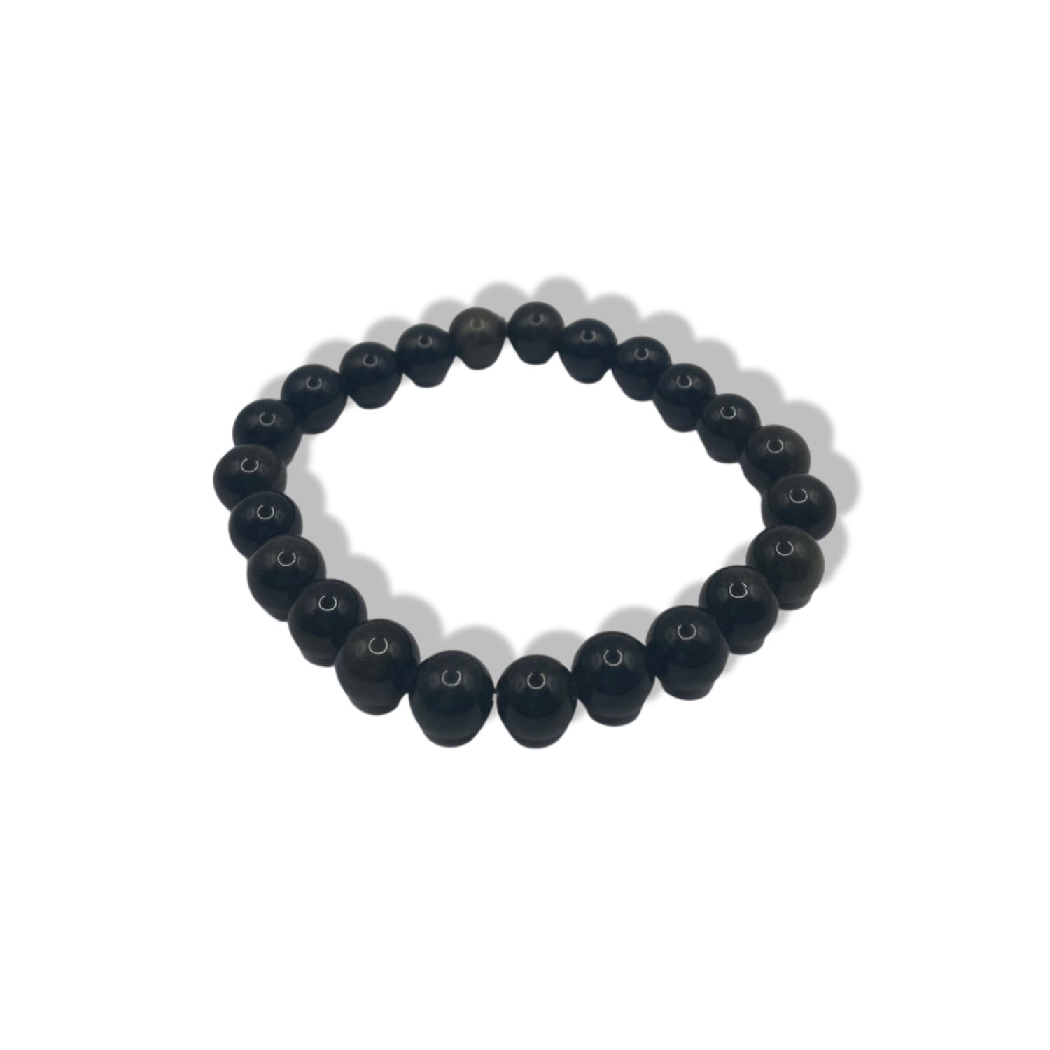 Obsidian Black 8mm Bead Bracelet