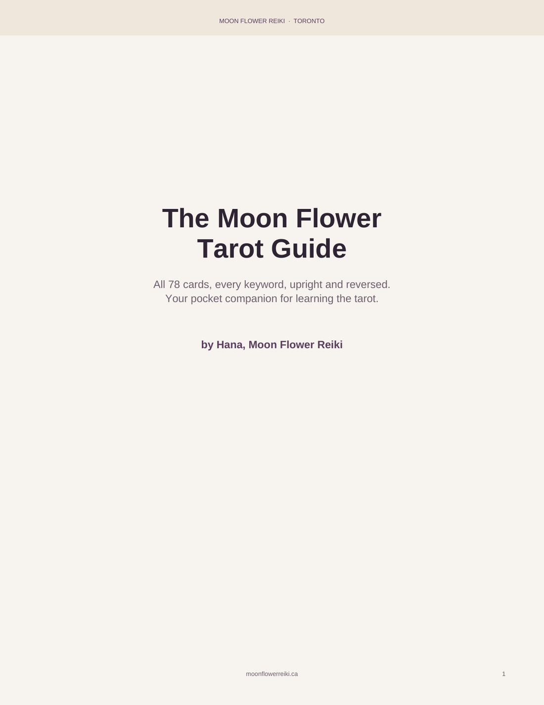 The Moon Flower Tarot Guide
