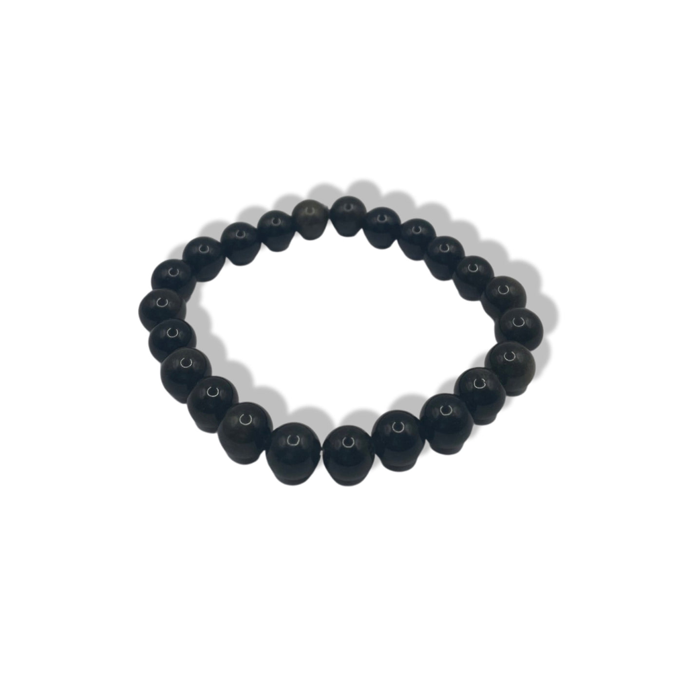 Onyx Black Moonstone 6mm Bead Bracelet