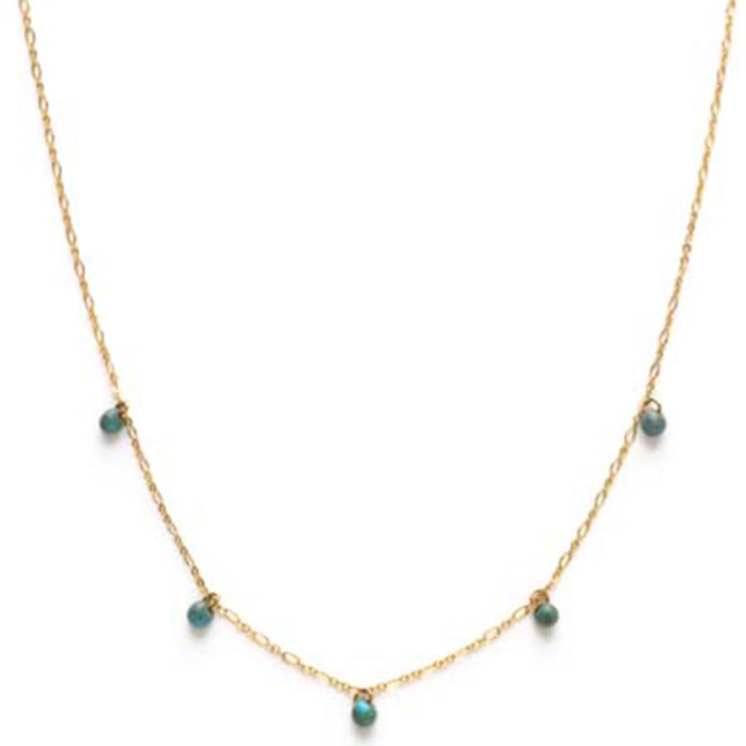 5 graces necklace- Turquoise