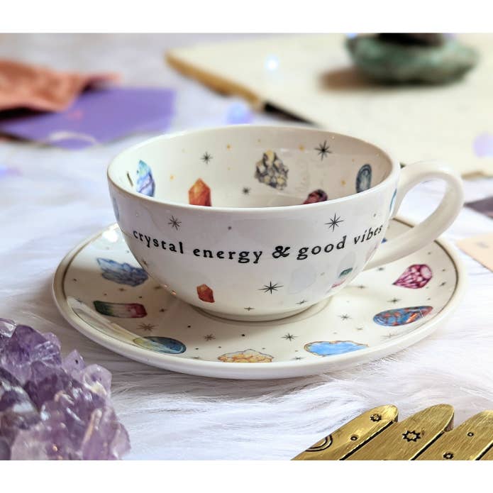 Cosmic Teacup-Crystal Energy & Good Vibes