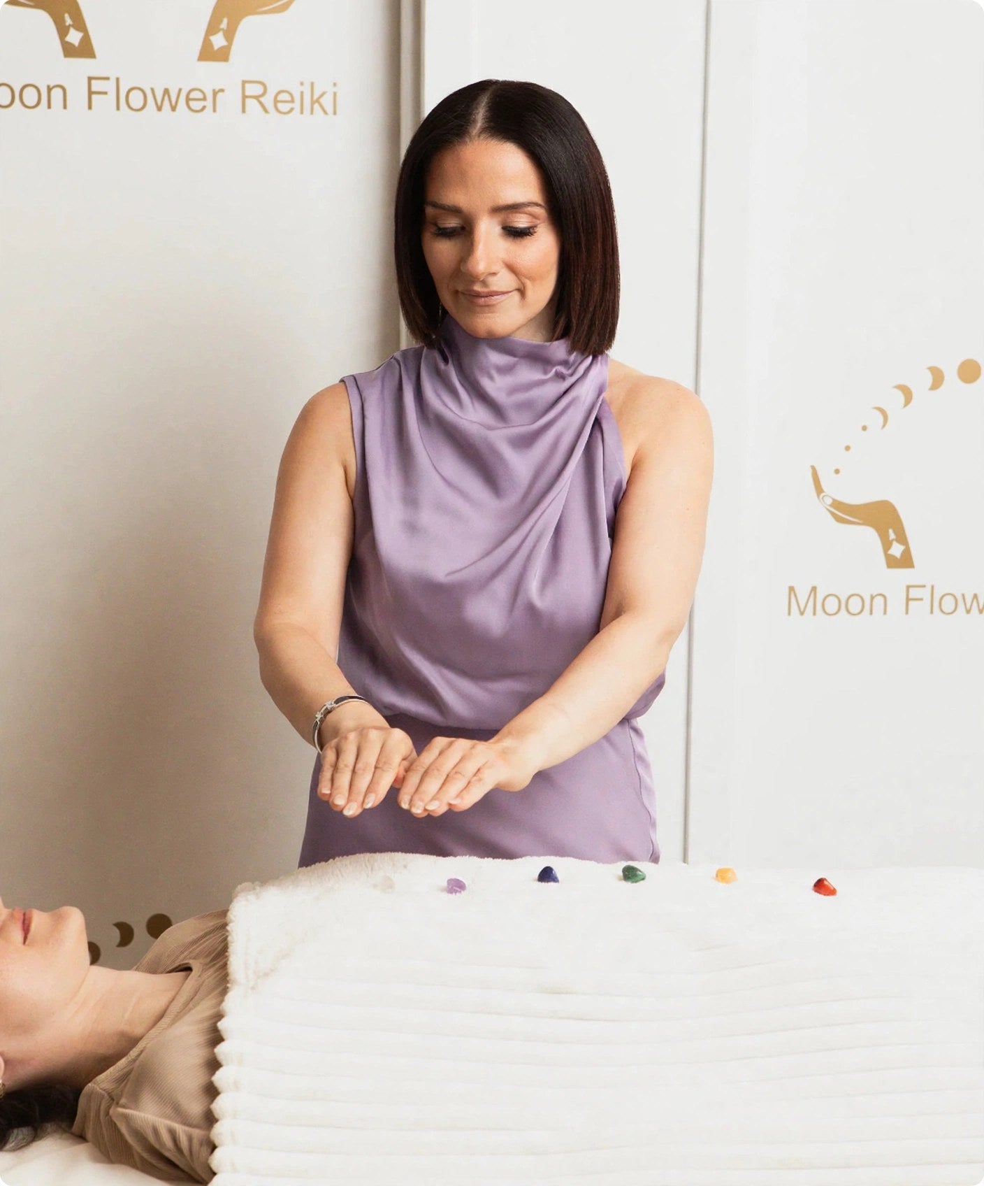 Hana giving a Reiki session